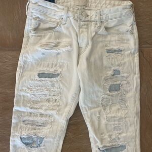 Scotch & Soda Distressed White Jeans